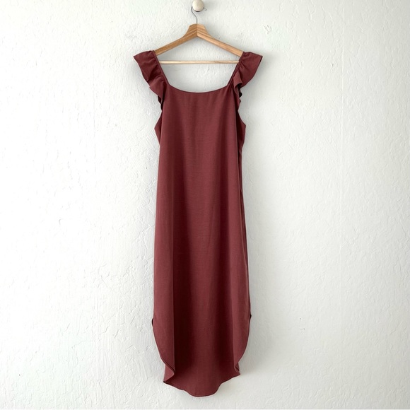 HATCH The Jenna Maternity Linen Blend Dress in Anise - Picture 7 of 11